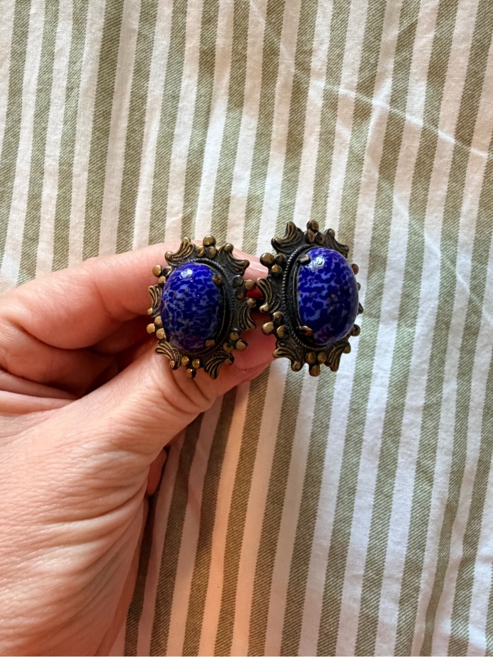 Vintage blue stone Cufflinks
